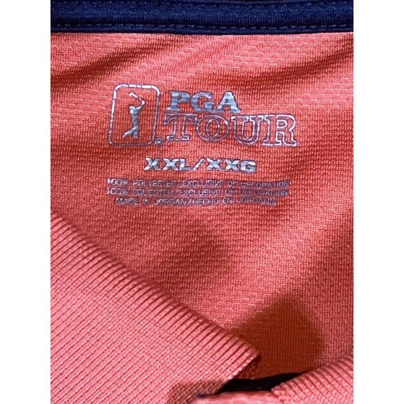 PGA Tour Polo Shirt Mens XXL Peachy Long Sleeve Golfing Casual Heavyweight - Picture 6 of 7